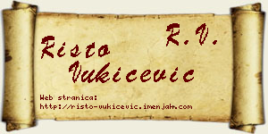 Risto Vukičević vizit kartica